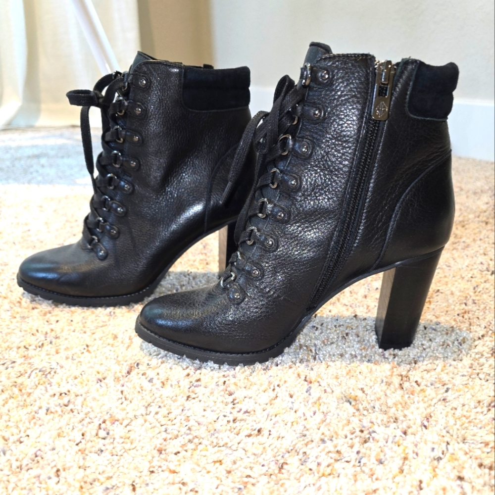 Antonio Melani heeled boots, black, 6.5,
